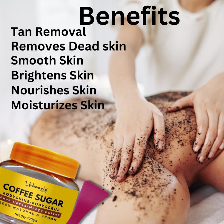 Coffee Sugar Creamy Body Shine Body Scrub for Exfoliating, Tan Removal
