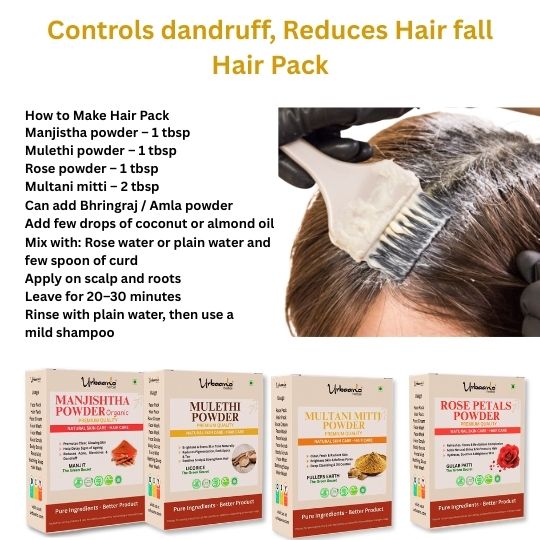 Ubtan Herbal Face Pack Multani Mitti, Rose Powder, Organic Manjishtha, Mulethi