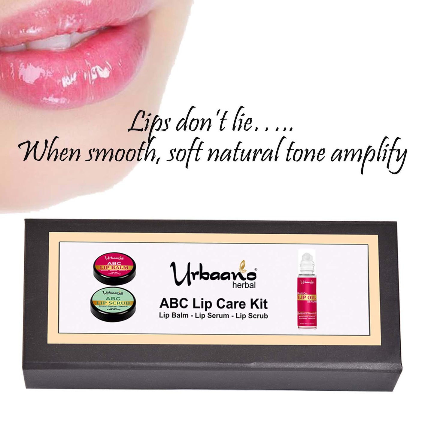 urbaano herbal abc lip care kit for smooth soft hydrated lips