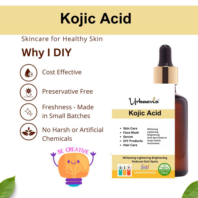 Pure Kojic Acid Powder for Skin Whitening DIY Soap, Serum, Lotion & Cream- 50gm