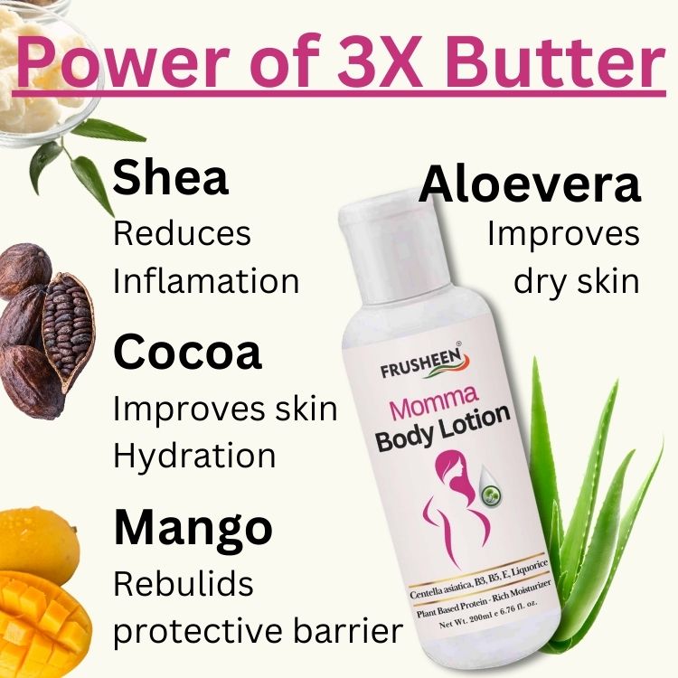 Frusheen Momma Body Lotion Deeply Nourishes and Moisturizes with Centella Asiatica, Aloe Vera