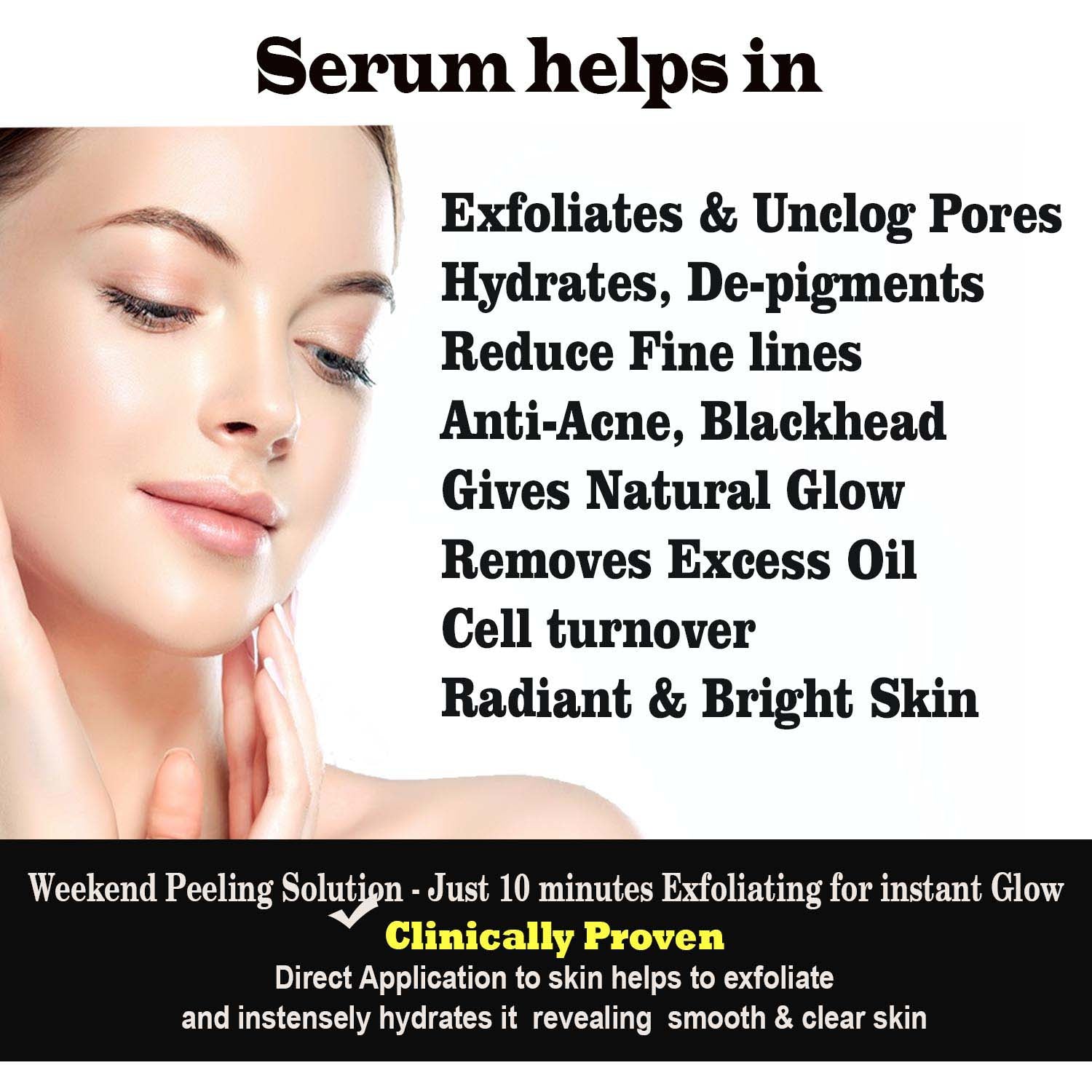 urbaano herbal face serum to reduce fine lines, acne, dark spots, tan, excess oil