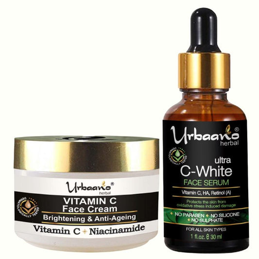 Skin Radiant & Brightening Face Cream & Serum - Vitamin C, Retinol, Niacinamide