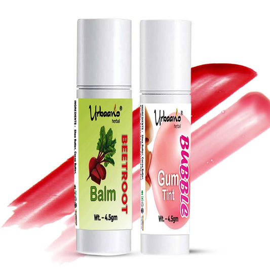 urbaano herbal tint lip and cheek balm for dry, chapped dark lips. Pink tint for dewy look with organic oils