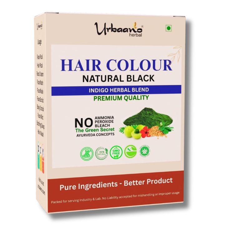 Indigo Hair Colour Blend Powder with Henna, Aloe Vera & Amla