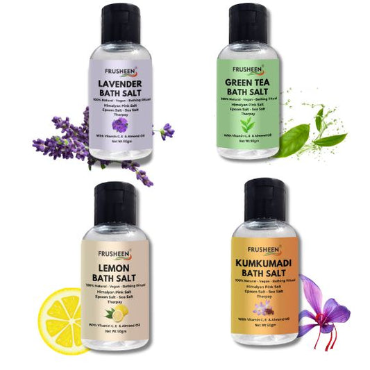 Epsom Lemon Bath Salt Granules Combo for Foot Spa, Muscle Pain Relief, Relaxing, Body Scrub