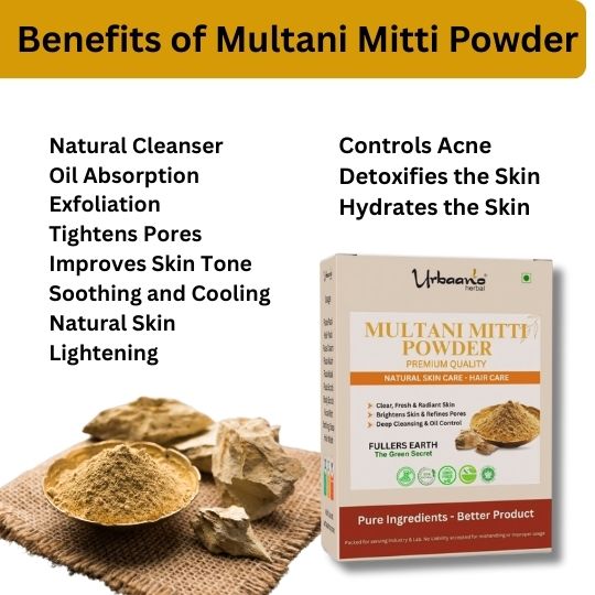 Ubtan Herbal Face Pack Multani Mitti, Rose Powder, Organic Manjishtha, Mulethi