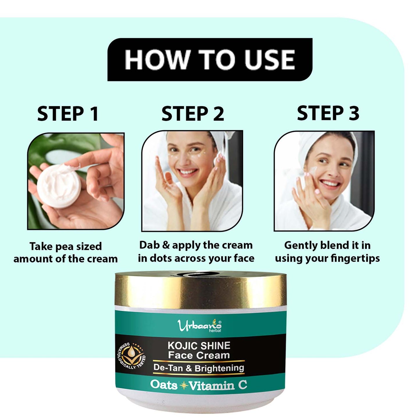 Kojic Shine  De Tan & Skin Brightening Cream for Pigmentation, Dark Spots