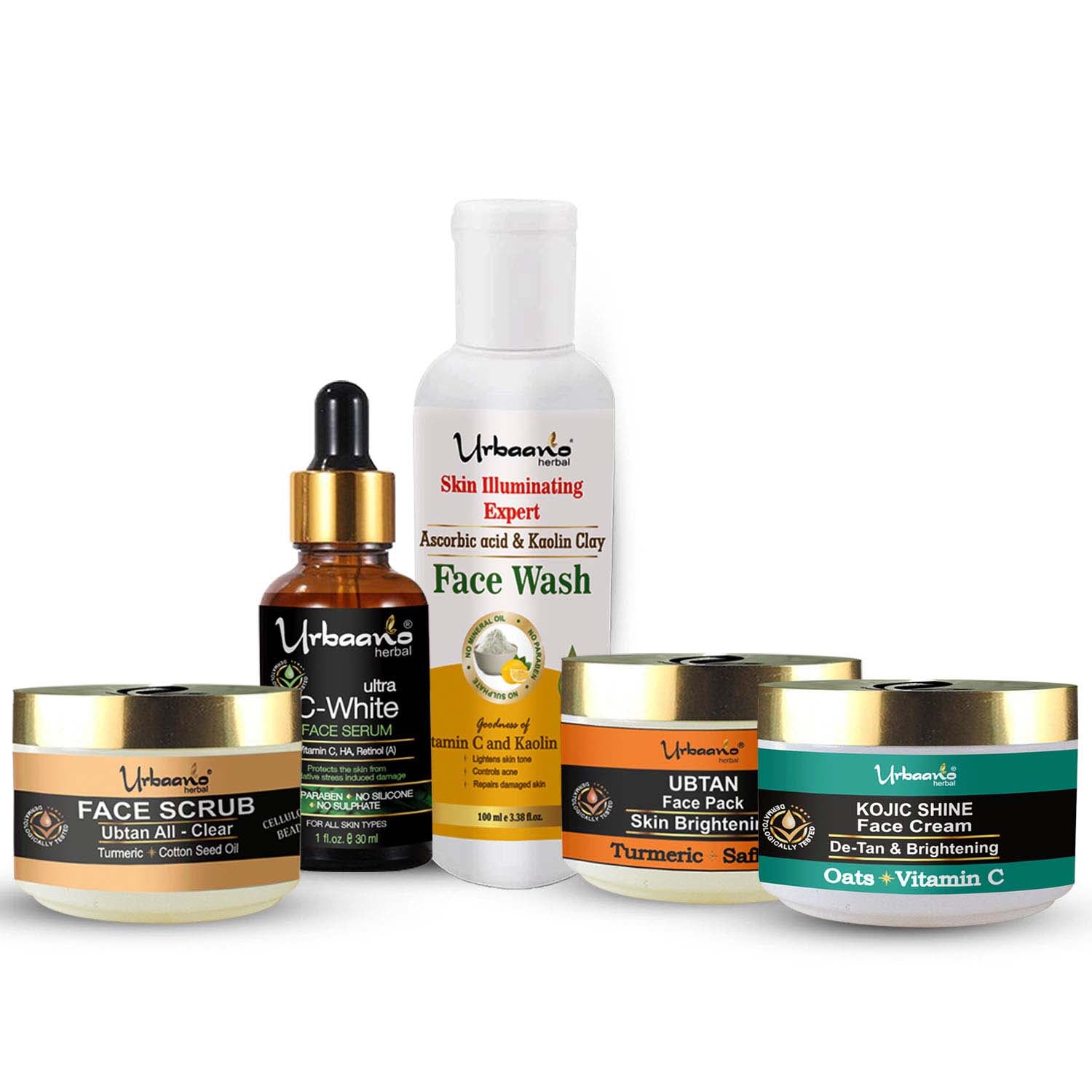 urbaano herbal vitamn c de tan facial kit for bright illuminating skin