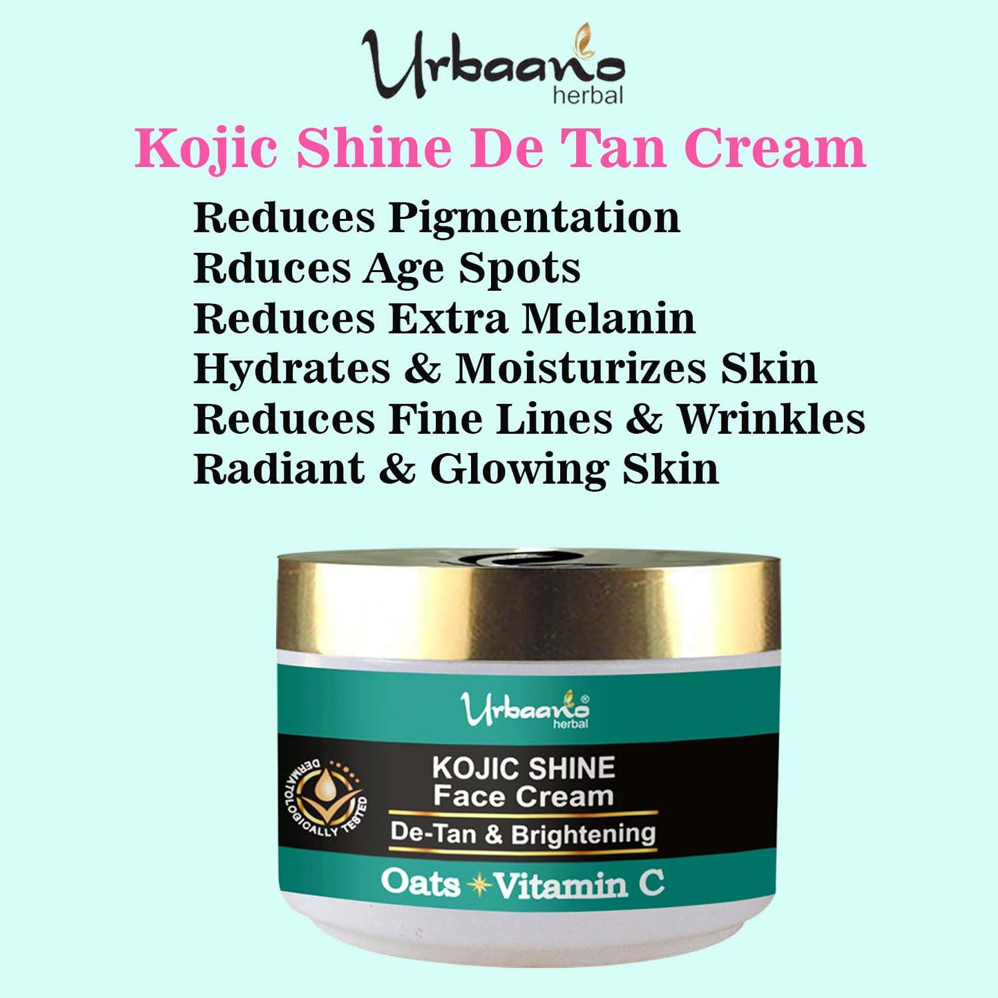 urbaano herbal vitamn c de tan facial kit kojic shine face cream for bright illuminating skin
