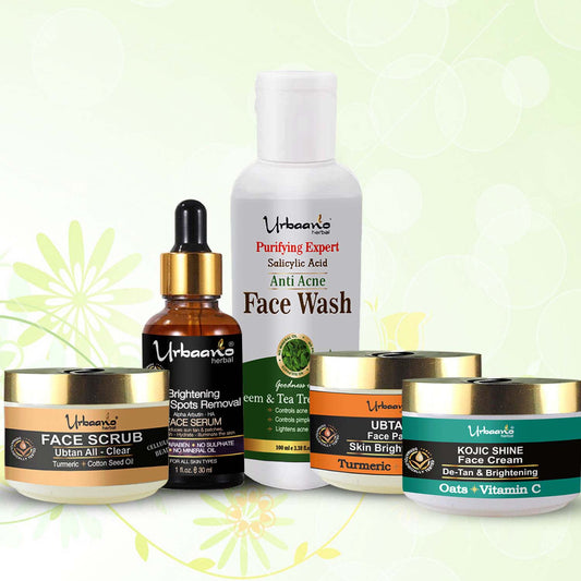urbaano herbal de tan anti acne facial kit for skin brightening