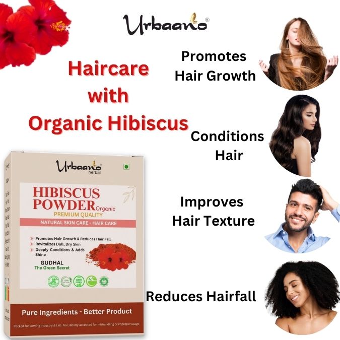 Organic Hibiscus Flower Powder for Face Pack and Hair Mask