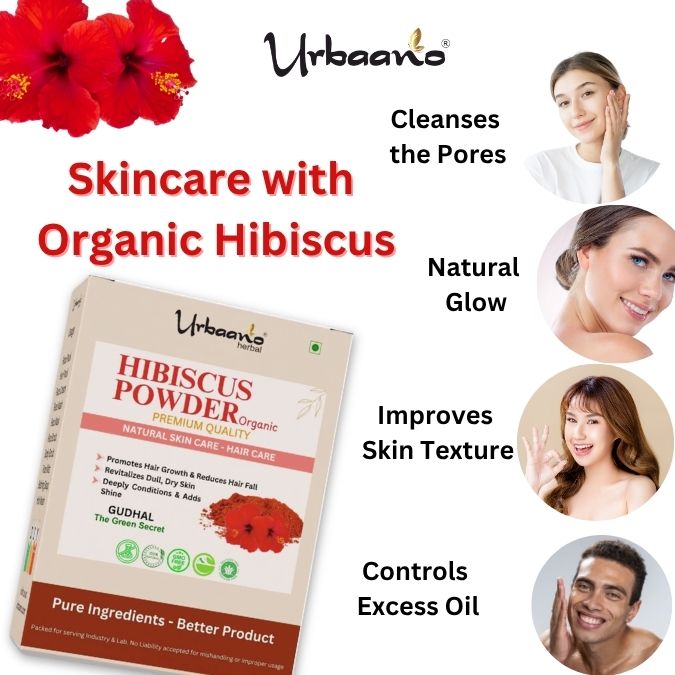 Organic Hibiscus Flower Powder for Face Pack and Hair Mask