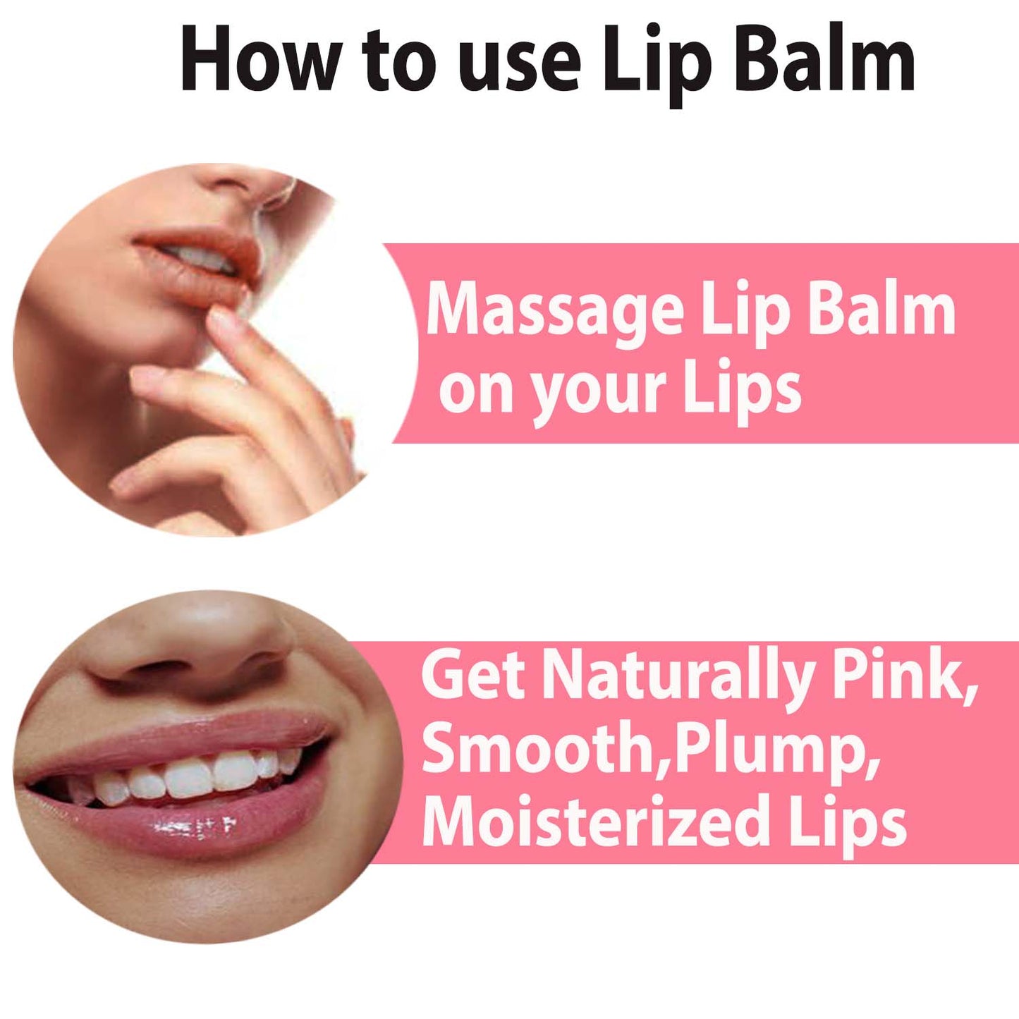 Lip Oil Serum & Liip Balm Combo |Tint free Strawberry Hydrates, Softens, Restores Natural Colour