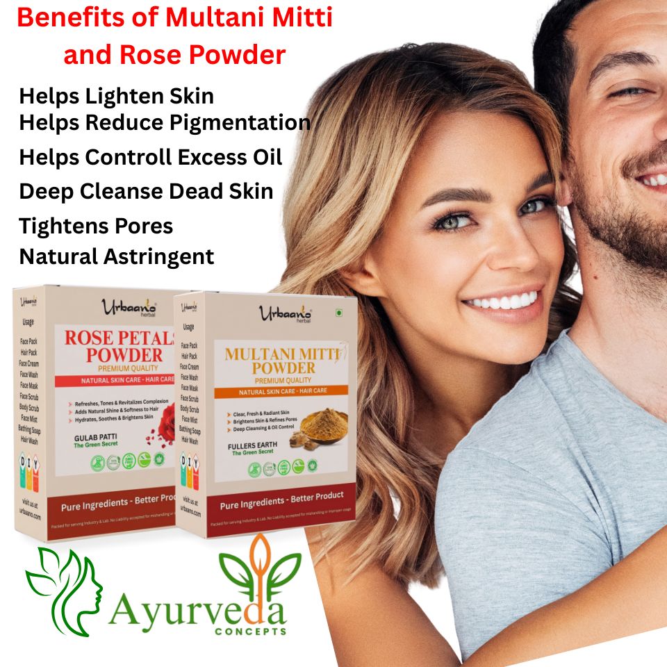 Natural Multani Mitti and Rose Petals Herbal Powder