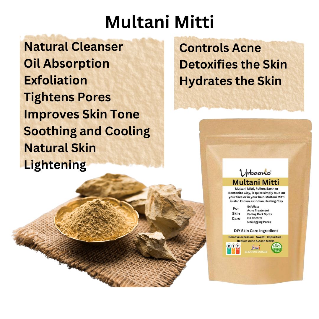 Niacinamide & Ascorbic Acid with Multani Mitti & Kaolin Clay making DIY Skincare Renewal Fusion Pack for Glowing Bright Skin