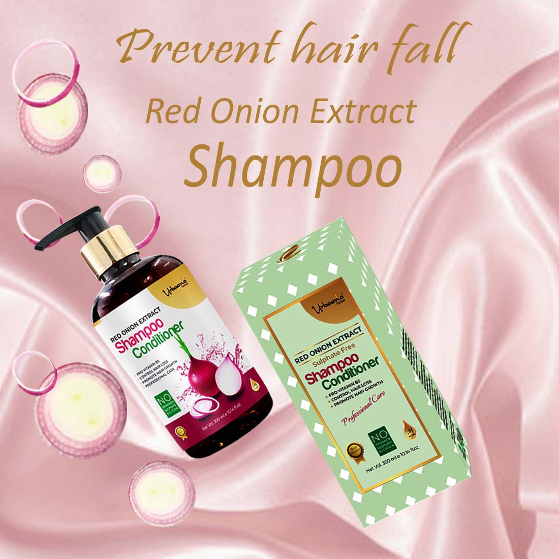 Red Onion Shampoo & Conditioner for Hair Growth & Hair Fall Control