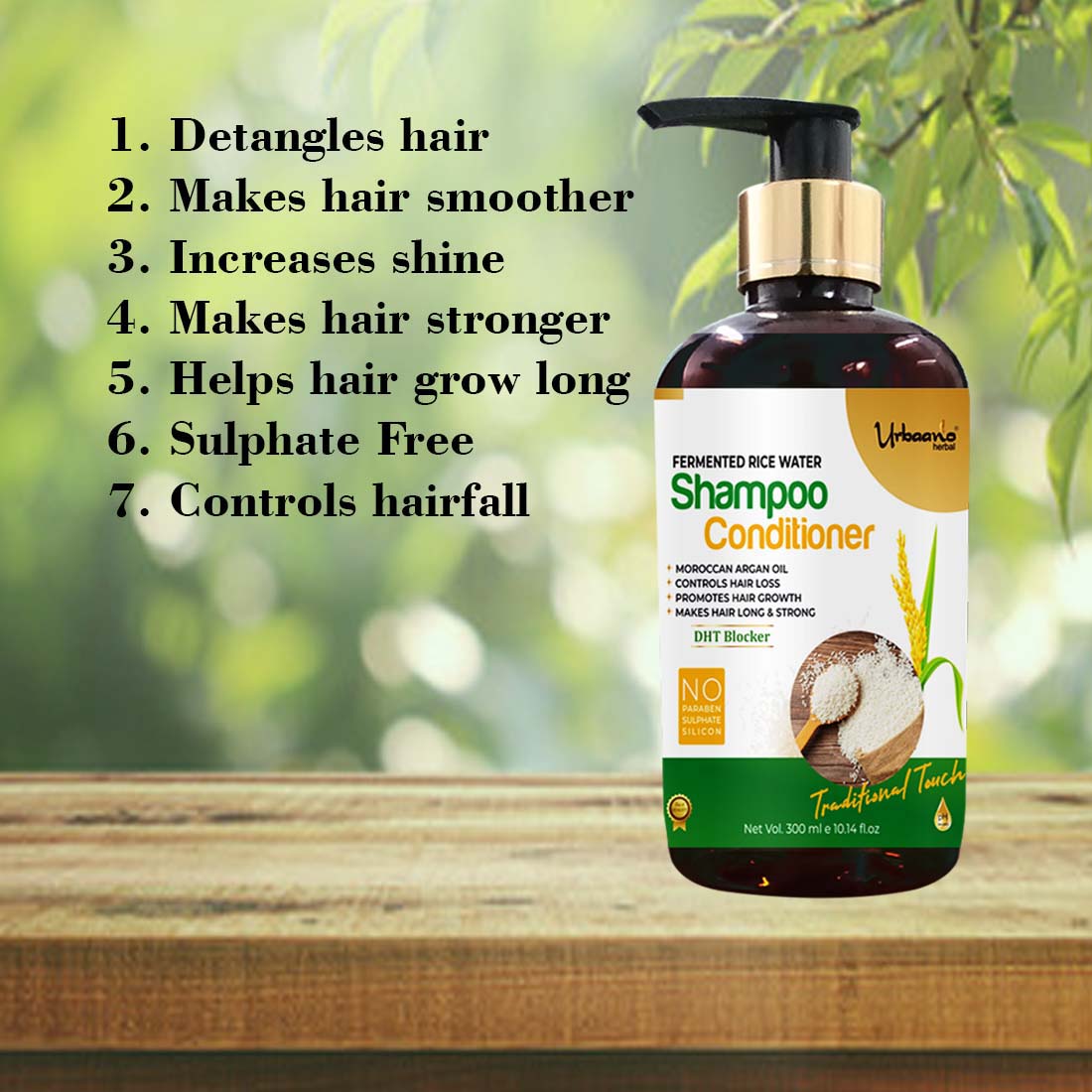 urbaano herbal hair care kit hot deal special offer Hair growth oil & rice shampoo sulphate free