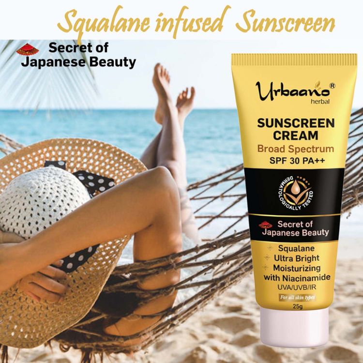 Urbaano Herbal SPF 30PA++ suncreen cream broad spectrum dermatologist recommended
