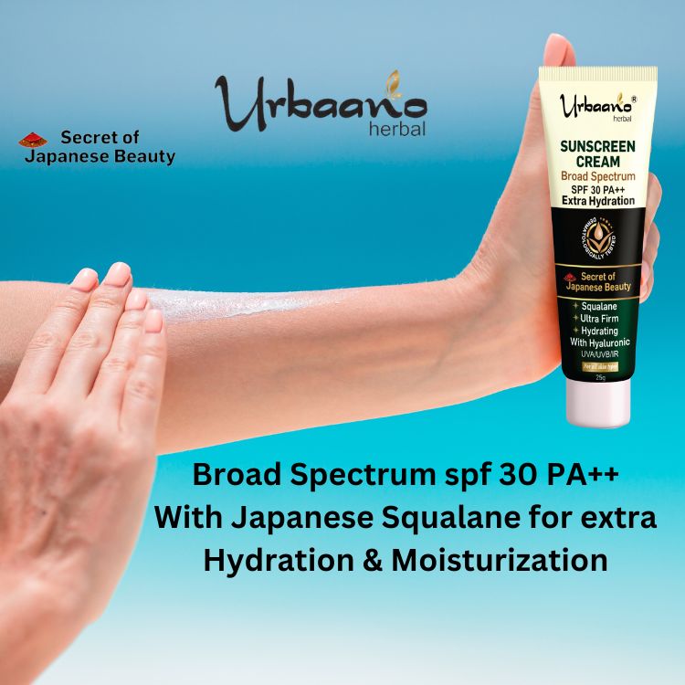 urbaano herbal sunblock spf30PA++ with olive squalane oil sourced from japan