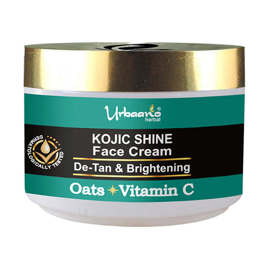 urbaano herbal kojic shine face ctream for detaning & skin brightening with vitamin c and oats