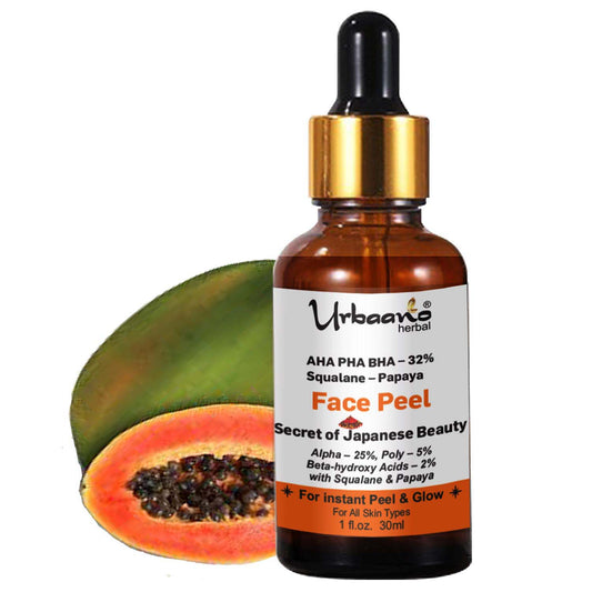 urbaano herbal aha papaya face serum for insta peel and glow for men and women 