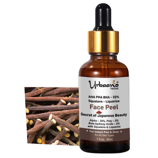 urbaano herbal aha liquorice face serum for insta peel and glow for men and women