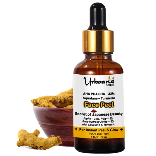 urbaano herbal aha turmeric face serum for insta peel and skin lighten for men and women 