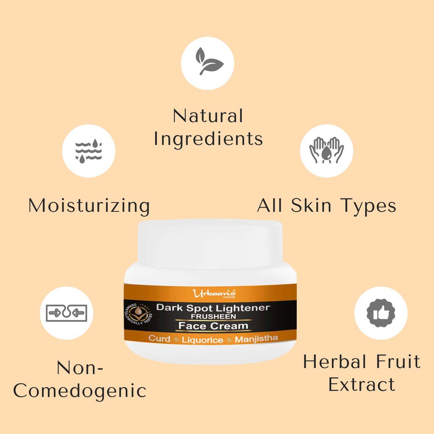 urbaano herbal frusheen face cream sulphate, paraben, mineral oil free, only natural safe ingredient