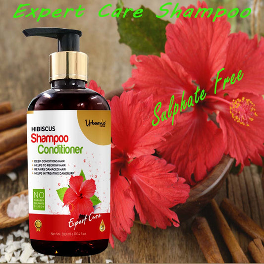 urbaano herbal hibiscus sulphate free shampoo anti-dandruff 